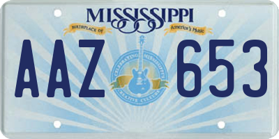 MS license plate AAZ653