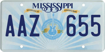 MS license plate AAZ655