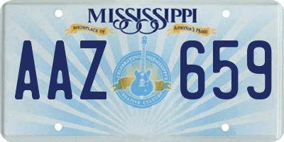 MS license plate AAZ659
