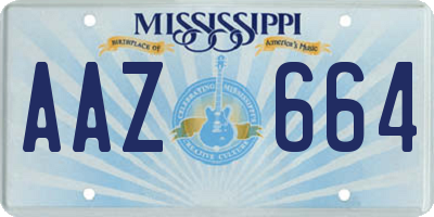MS license plate AAZ664