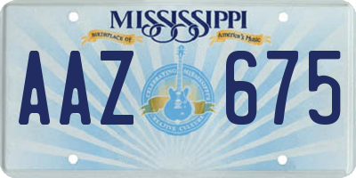 MS license plate AAZ675