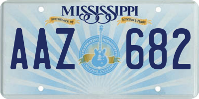 MS license plate AAZ682