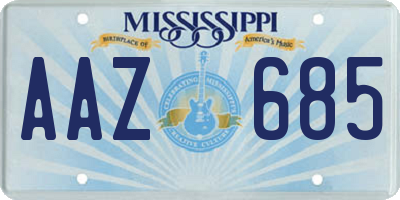 MS license plate AAZ685