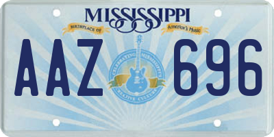 MS license plate AAZ696