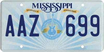 MS license plate AAZ699