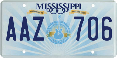 MS license plate AAZ706