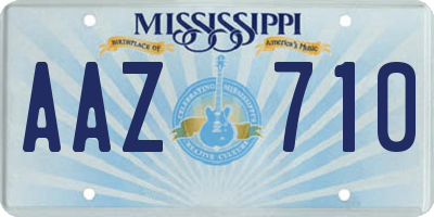 MS license plate AAZ710