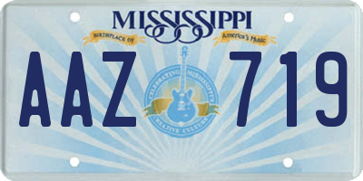 MS license plate AAZ719
