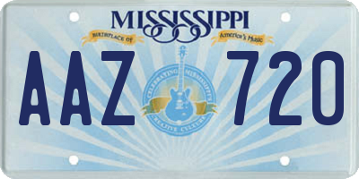 MS license plate AAZ720