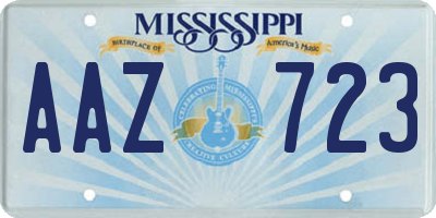 MS license plate AAZ723