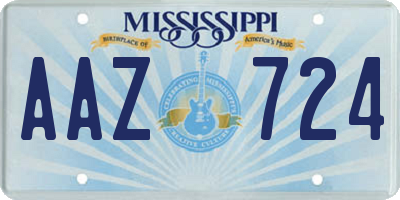 MS license plate AAZ724