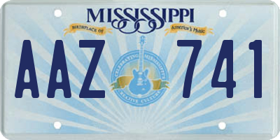 MS license plate AAZ741