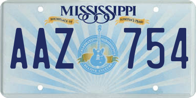 MS license plate AAZ754