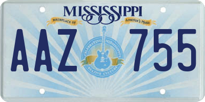 MS license plate AAZ755