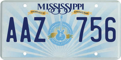MS license plate AAZ756