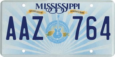 MS license plate AAZ764