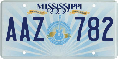 MS license plate AAZ782