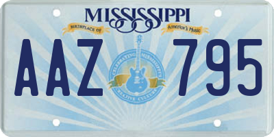 MS license plate AAZ795