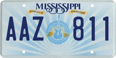 MS license plate AAZ811
