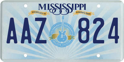 MS license plate AAZ824