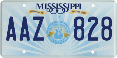 MS license plate AAZ828