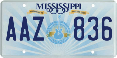 MS license plate AAZ836