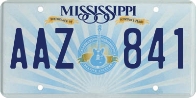 MS license plate AAZ841