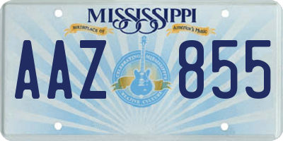 MS license plate AAZ855