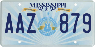 MS license plate AAZ879