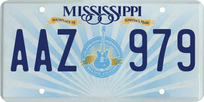MS license plate AAZ979