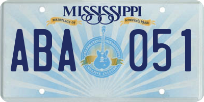 MS license plate ABA051
