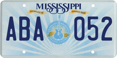 MS license plate ABA052