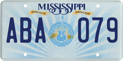 MS license plate ABA079