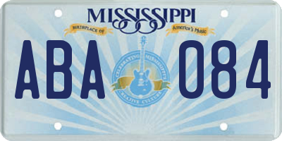 MS license plate ABA084