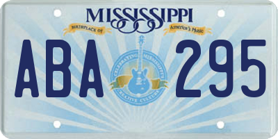 MS license plate ABA295