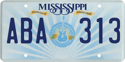 MS license plate ABA313