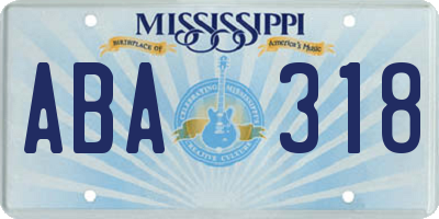 MS license plate ABA318