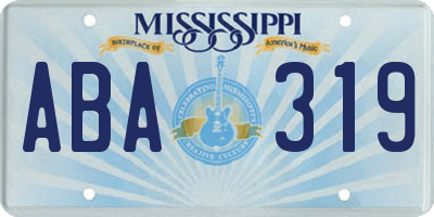 MS license plate ABA319