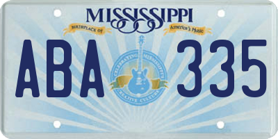 MS license plate ABA335