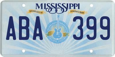 MS license plate ABA399