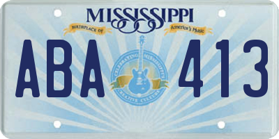 MS license plate ABA413