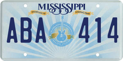 MS license plate ABA414