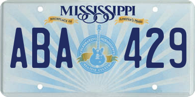 MS license plate ABA429