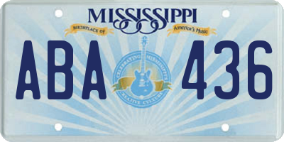 MS license plate ABA436