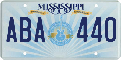 MS license plate ABA440