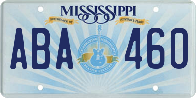 MS license plate ABA460