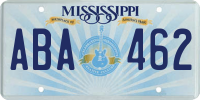 MS license plate ABA462