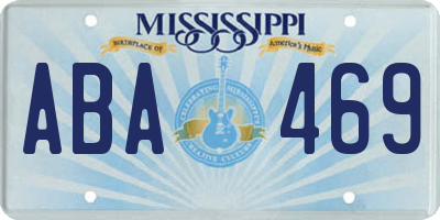 MS license plate ABA469