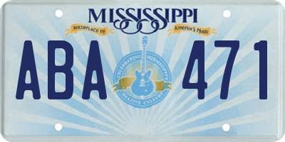 MS license plate ABA471