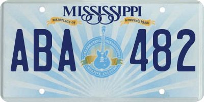 MS license plate ABA482